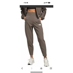 NWT The North Face Womens Tekware Grid Brown Plaid Jogger Pants xSmall Regular